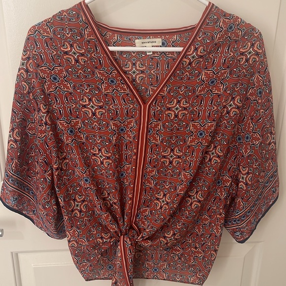 Max Studio Boho Style Blouse, Size Small - Picture 2 of 6